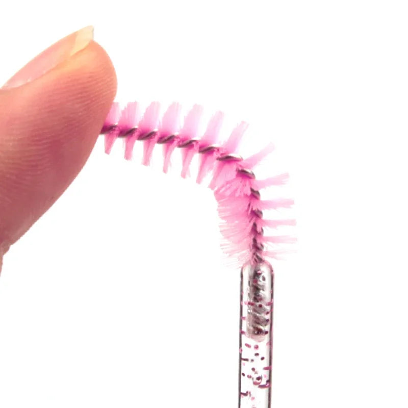 5/25/50 PCS Makeup Brushes Pink Crystal Eyelashes Brush Reusable Fake Lashes Extension Supplies False Eyelash Make up Tool Hot