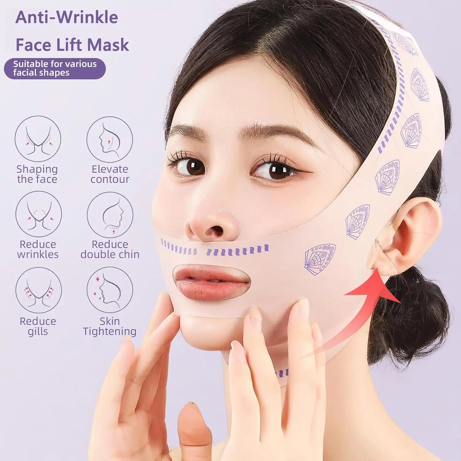 Chin Cheek Slimming Bandage V Shaper V Line Lifting Mask Face Lifting anti Wrinkle Strap Sleeping Mask Beauty Health Reusable