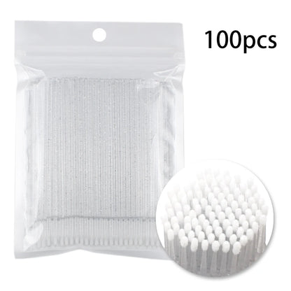 Disposable Eyelash Brushes Swab 100Pcs Micro Brushes Eyelash Extension Tools Individual Eyelashes Removing Tools Applicators