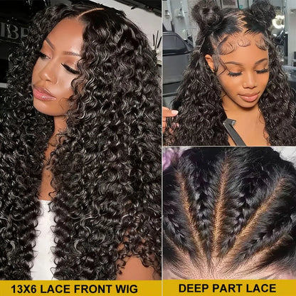 HD Transparent Lace Front Human Hair Wigs Jerry Curly Wig Lace Closure Wigs Human Hair Wig 13X4 13X6 Frontal Wigs